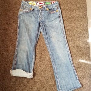 California Vintage low rise boot cut jeans